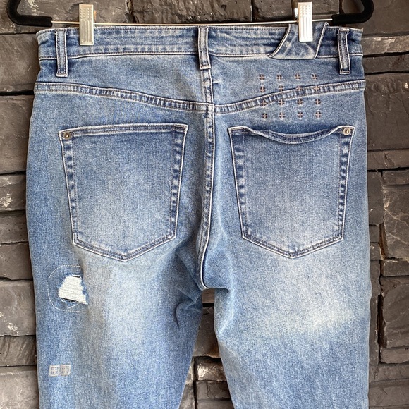 MENS KSUBI CHITCH BLUE RIPPED JEANS SIZE:31 - Picture 4 of 4